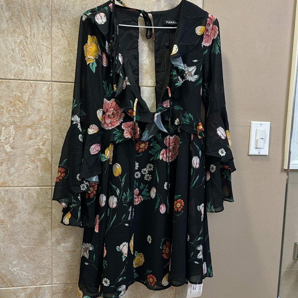 Yumi Kim FLORAL long sleeve dress size XXS